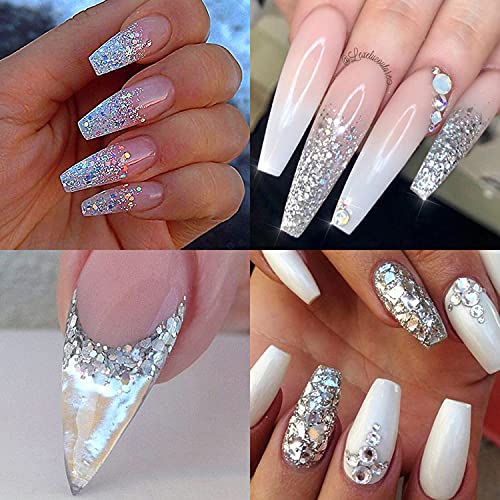 Holographic Nail Sequin Glitter Accessories Colorful 3D Glitter Flakes Nail S...