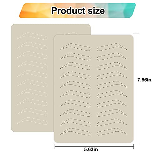 6 Pieces Practice Skin for Eyebrow Tattooing, Double Sided Tattoo Skin Microb...