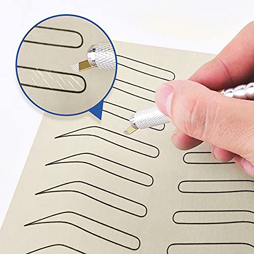 6 Pieces Practice Skin for Eyebrow Tattooing, Double Sided Tattoo Skin Microb...