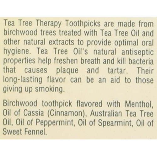 Tea Tree Therapy Tea Tree Toothpicks 100 Picks (Pack of 12)