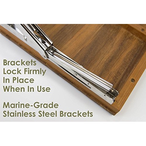 30"x12.5" Teak Shower Bench Seat | Wall Mount | Fold Down