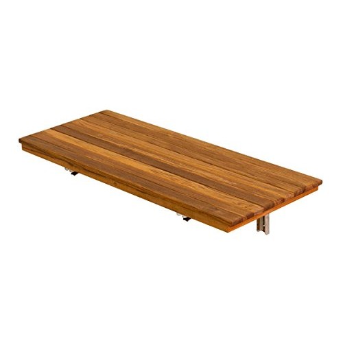 30"x12.5" Teak Shower Bench Seat | Wall Mount | Fold Down