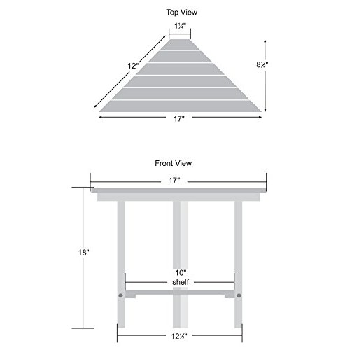 Plantation Teak Mini Corner Bench | Corner Shower Shaving Foot Rest