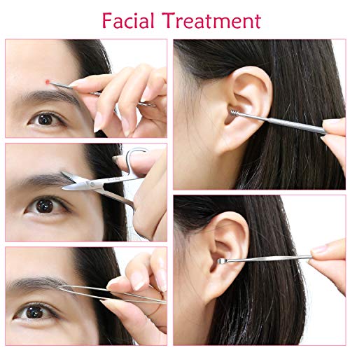 Teamkio 18pcs Manicure Set Pedicure Nail Clippers Set Travel Hygiene Kit Stai...