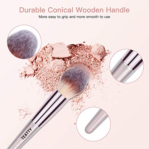 18 Pcs Makeup Brushes Set Premium Synthetic Blending Foundation Blush Eyeshad...