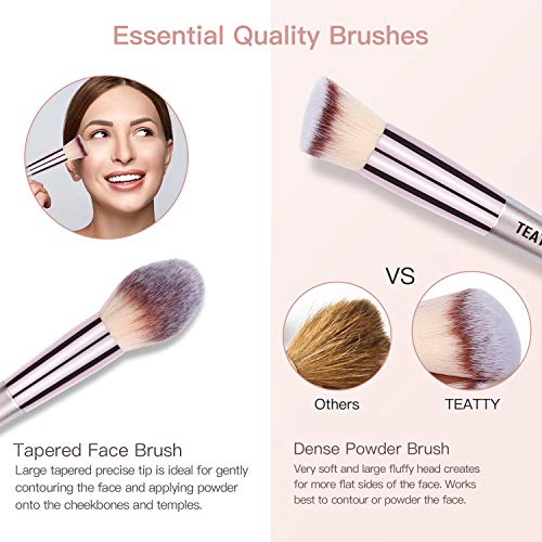 18 Pcs Makeup Brushes Set Premium Synthetic Blending Foundation Blush Eyeshad...