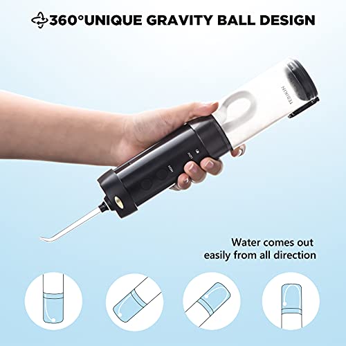 Cordless Water Flosser, TEBIKIN Compact Dental Professional Oral Irrigator wi...