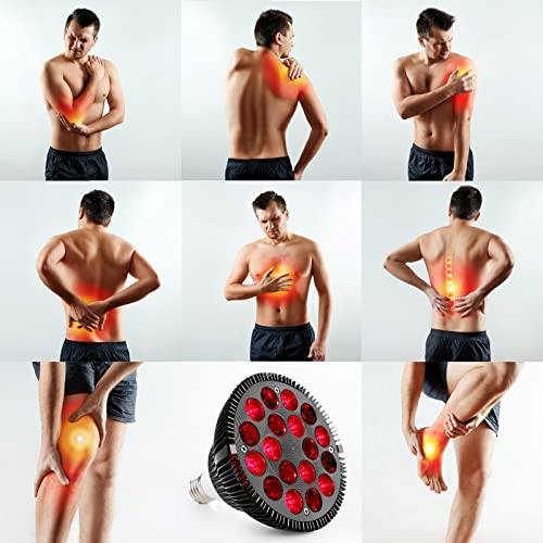 Red Light Therapy Lamp, Facial Light Therapy 660nm & 850nm 18 LEDs Near Infra...