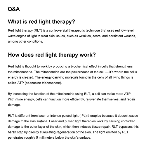 Red Light Therapy Lamp, Facial Light Therapy 660nm & 850nm 18 LEDs Near Infra...