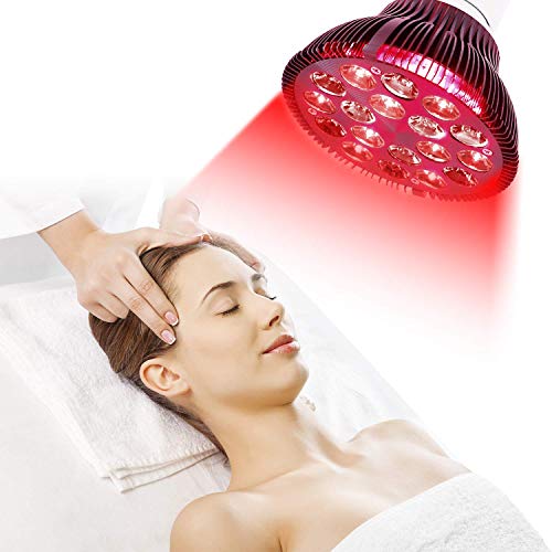 Red Light Therapy Lamp, Facial Light Therapy 660nm & 850nm 18 LEDs Near Infra...