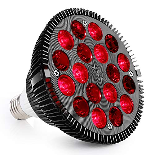 Red Light Therapy Lamp, Facial Light Therapy 660nm & 850nm 18 LEDs Near Infra...