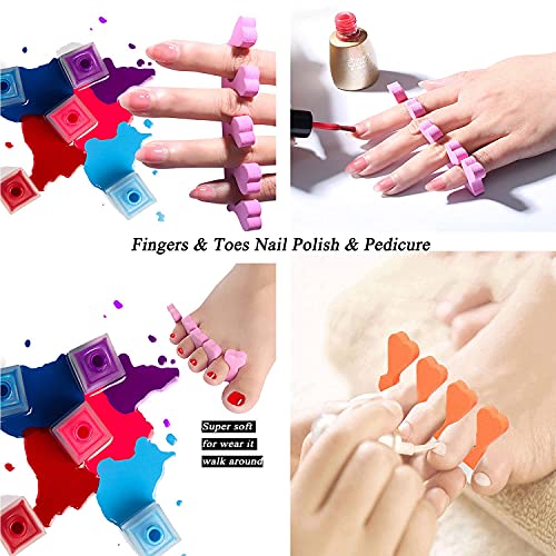 48pcs Sponge Toe Separators Pedicure Set for Nail Polish- Premium Nail Art Pa...