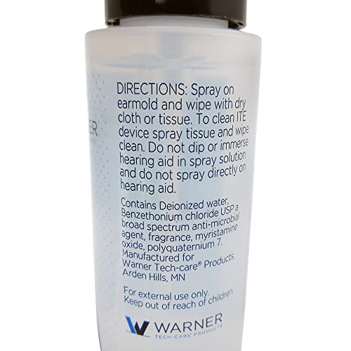Tech-care Earmold Alcohol Free Spray Cleaner, 2 oz bottle