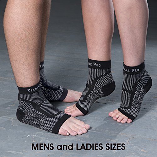 TechWare Pro Ankle Brace Compression Sleeve - Relieves Achilles Tendonitis, J...