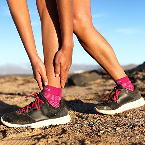 TechWare Pro Ankle Brace Compression Sleeve - Relieves Achilles Tendonitis, J...