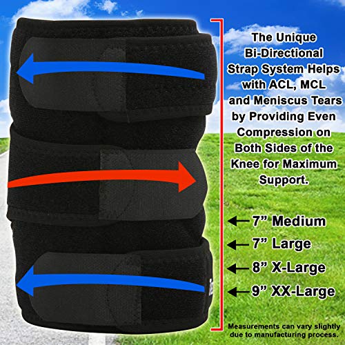TechWare Pro Knee Brace Support - Relieves ACL, LCL, MCL, Meniscus Tear, Arth...