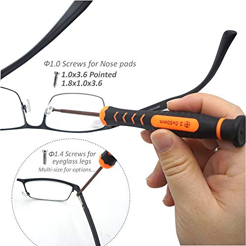 TECKMAN Eyeglass Repair Kit, Small Eyeglasses Screwdriver Tool Set with Assor...