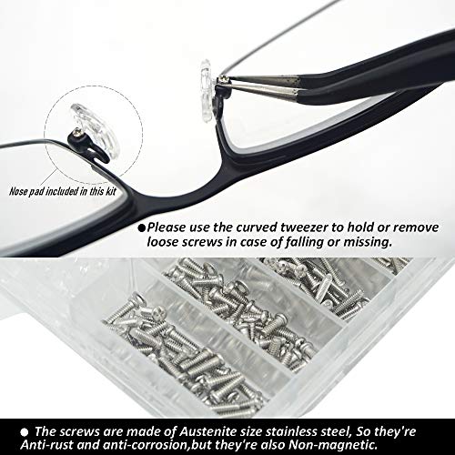 TECKMAN Eyeglass Repair Kit, Small Eyeglasses Screwdriver Tool Set with Assor...