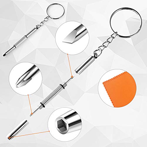 TECKMAN Eyeglass Repair Kit, Small Eyeglasses Screwdriver Tool Set with Assor...