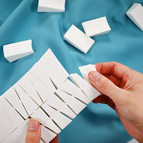 100 Pieces Cosmetic Sponges Latex Makeup Foam Wedges Foundation Beauty Tools ...