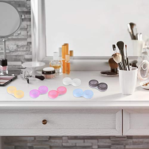 Teemico 60 Pcs Colorful Contact Lens Case Bulk Eye Lense Box Holder Container...