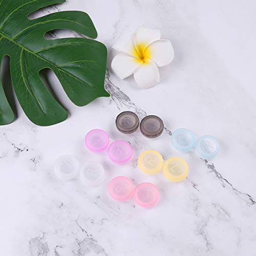 Teemico 60 Pcs Colorful Contact Lens Case Bulk Eye Lense Box Holder Container...