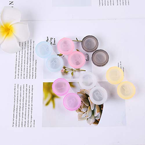 Teemico 60 Pcs Colorful Contact Lens Case Bulk Eye Lense Box Holder Container...