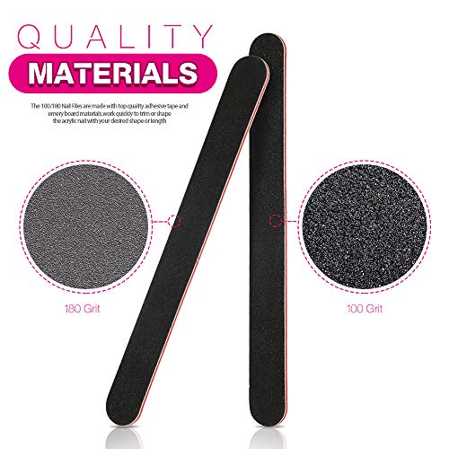 10pcs Nail Files And Buffers, Teenitor Professional Manicure Tool 5pcs 100/18...
