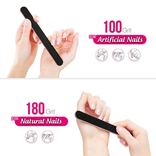 10pcs Nail Files And Buffers, Teenitor Professional Manicure Tool 5pcs 100/18...