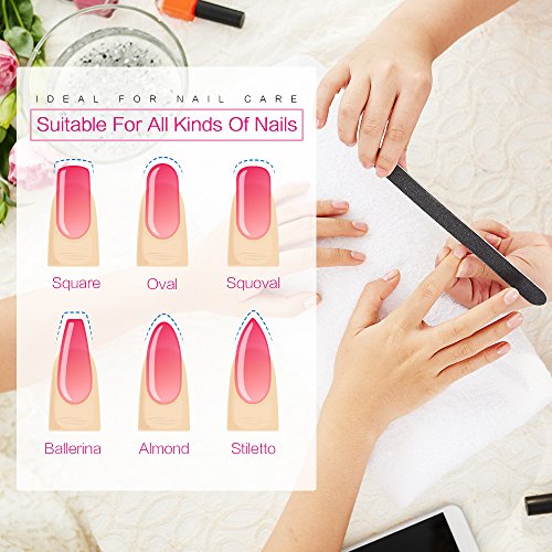 10pcs Nail Files And Buffers, Teenitor Professional Manicure Tool 5pcs 100/18...