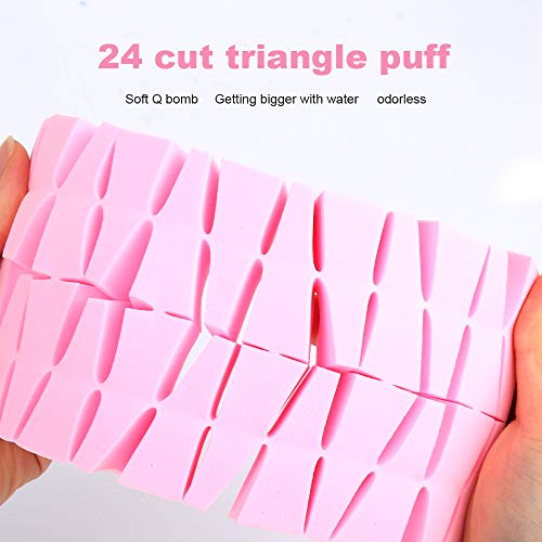 48 Pieces Makeup Sponge Blender For Face Curve Blending, Teenitor Latex Free,...