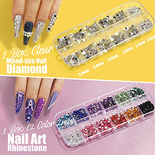 50 Sheets Nail Art Stickers, Teenitor Nail Art Decoration Kit with Nail Decal...