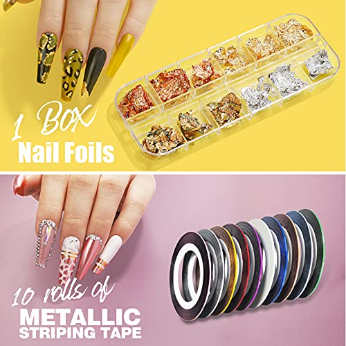50 Sheets Nail Art Stickers, Teenitor Nail Art Decoration Kit with Nail Decal...