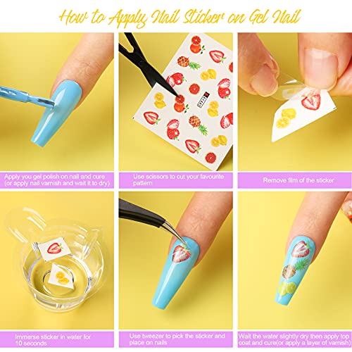 50 Sheets Nail Art Stickers, Teenitor Nail Art Decoration Kit with Nail Decal...
