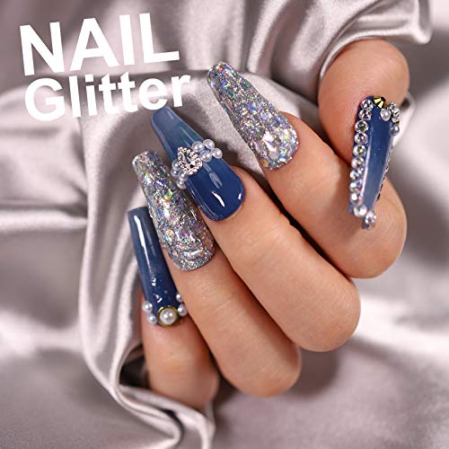 Festival Chunky and Fine Glitter Mix, Teenitor 32 Colors Chunky Sequins & Fin...