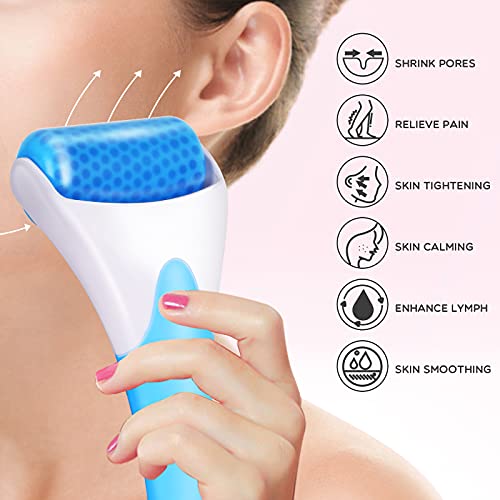 Ice Roller For Face Eye Puffiness, Teenitor Ice Face Roller Massager TMJ Migr...