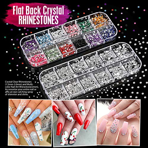 Nail Art Brushes, Nail Dotting Tools, Teenitor Nail Art Design Kit with Butte...