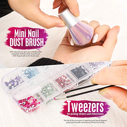 Nail Art Brushes, Nail Dotting Tools, Teenitor Nail Art Design Kit with Butte...