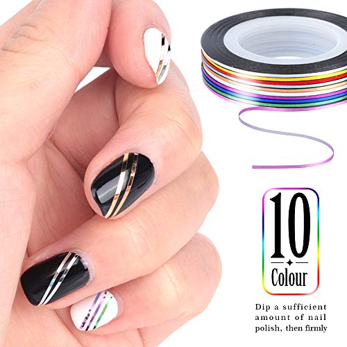 Nail Art Brushes, Teenitor 3D Nail Art Paiting Polish Design Kit with 15 Nail...
