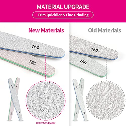 Nail File Buffer, Teenitor Gel nail file Set Professional Nail Buffer File Bl...