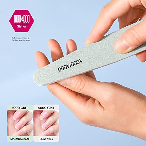 Nail File Buffer, Teenitor Gel nail file Set Professional Nail Buffer File Bl...