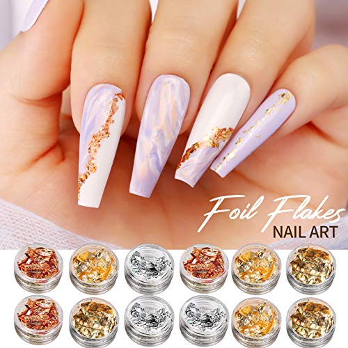 Nail Foil Stickers, 8 Sheets Butterfly Nail Art Stickers, Teenitor Nail Art D...