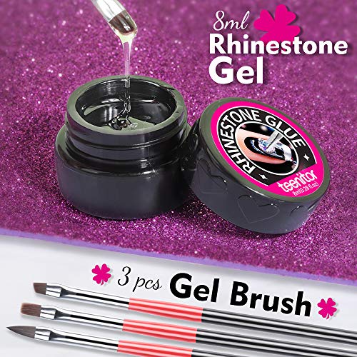 Rhinestones for Nails, Teenitor 1440pcs 6 Sizes Rhinestones Crystals and 120p...