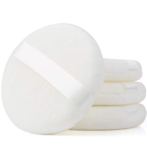 Teenitor 4 Inch Powder Puff, Ultra Soft Washable Large Round Velour Body Powd...