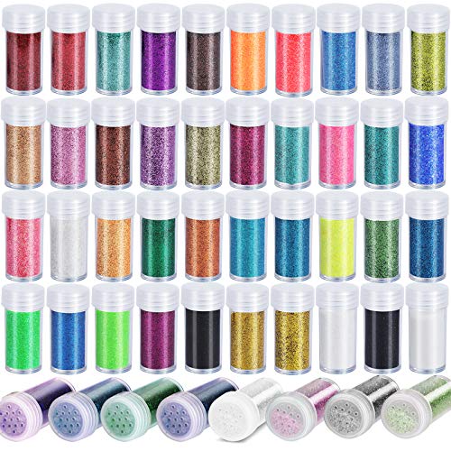 Teenitor 48 Colors Glitter Set, Fine Glitter for Resin, Arts and Craft Suppli...
