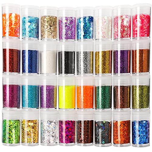 Teenitor Glitter, Fine Glitters and Holographic Chunky Glitters,Glitter for N...