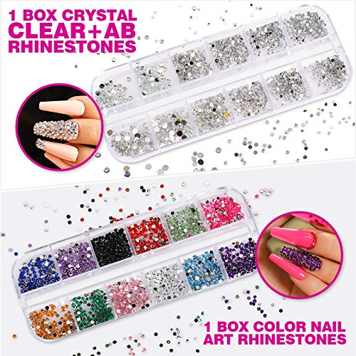 Teenitor Nail Brushes for Nail Art Kit, Nail Dotting Tools, Self-Adhesive Nai...