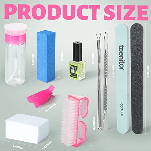 Teenitor Nail Polish Gel Remover Tools Kit with Nail Polish Remover Bottle Na...