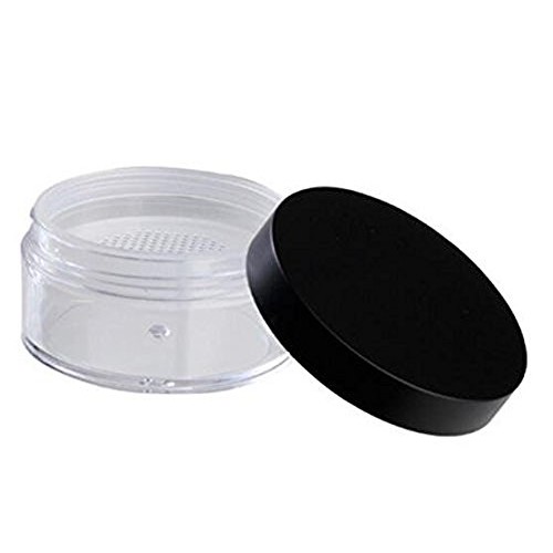 2 Pcs 50G 50ml Plastic Empty Powder Puff Case Face Powder Blusher Makeup Cosm...