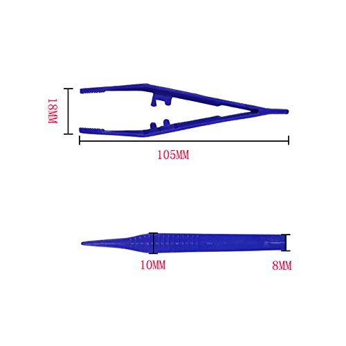 20 Pcs Plastic Bead Tweezers Disposable Craft Tweezers for Home Classroom Sch...